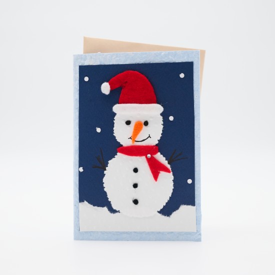 Novoletna voščilnica snežak