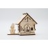 Lesena dekorativna hiška z lučko