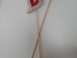 Keramični srček na palčki